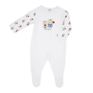 Tutina bianca neonata orsetti - Mawi