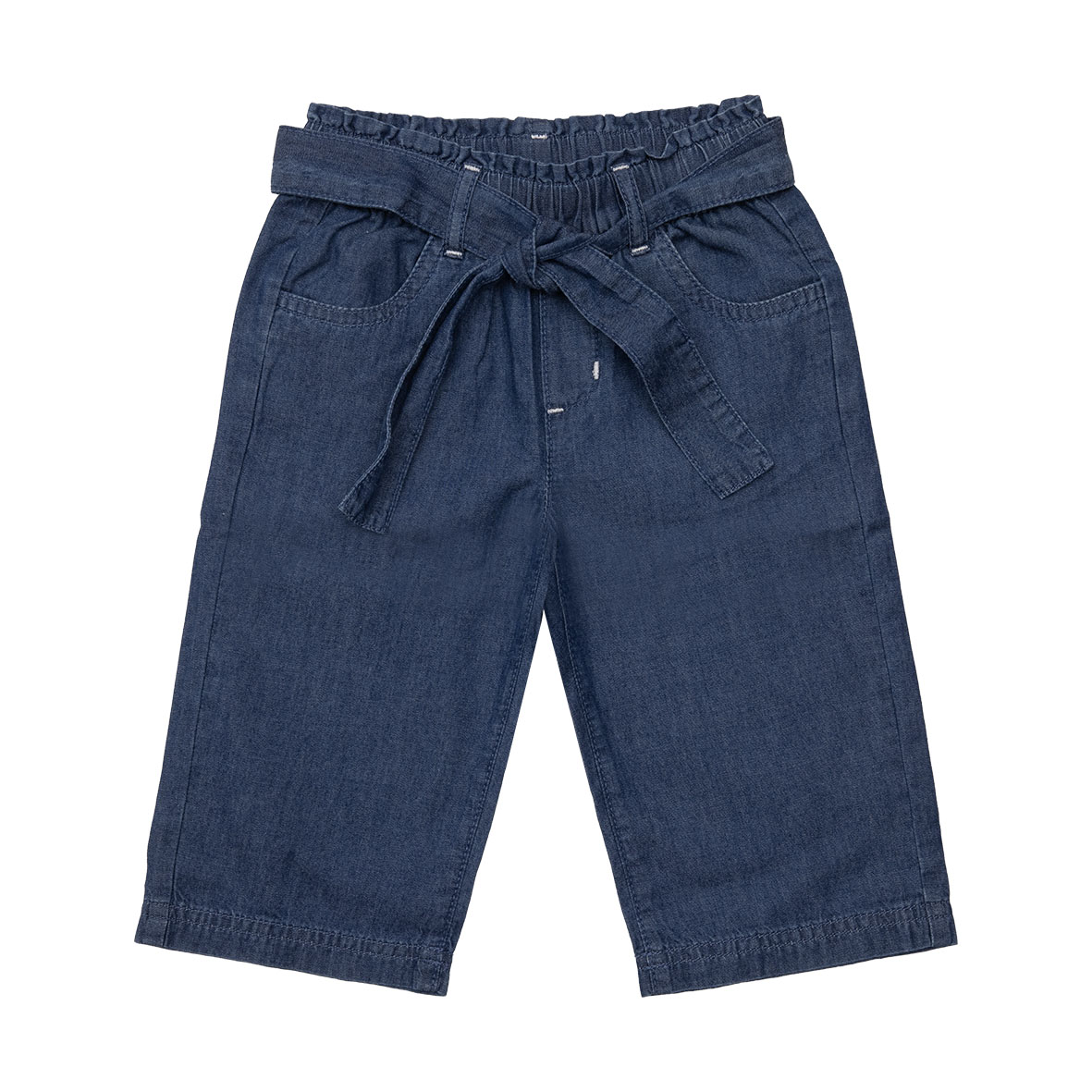 Pantalone chambray bimba denim con cintura - Mawi