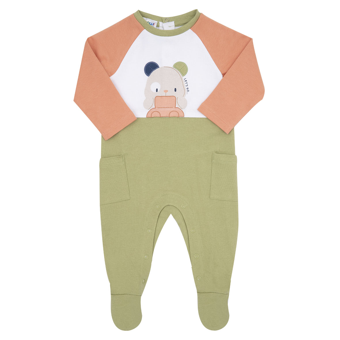 Tutina colorblock neonato orsetto - Mawi