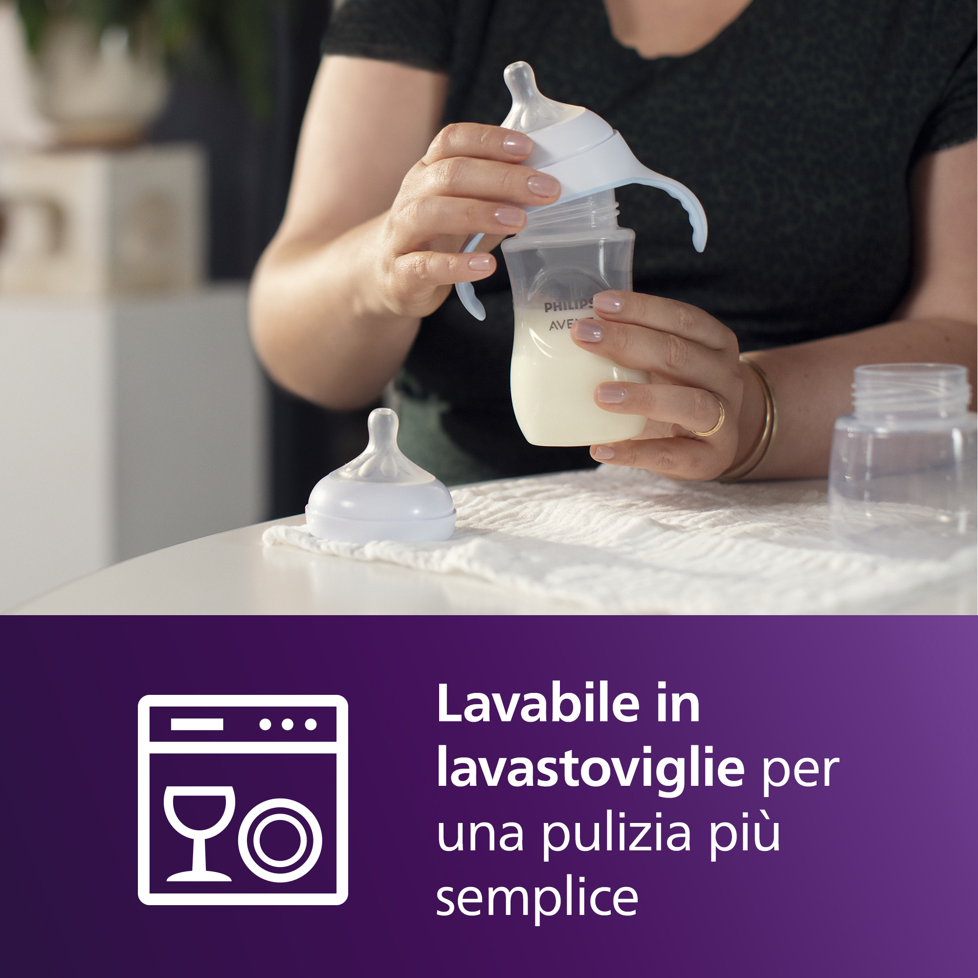 Bicchiere evolutivo natural response 125 ml, con tettarella flusso 5 (extra-veloce). età consigliata: 6m+. tazza biberon 1 pz - philips avent - Avent