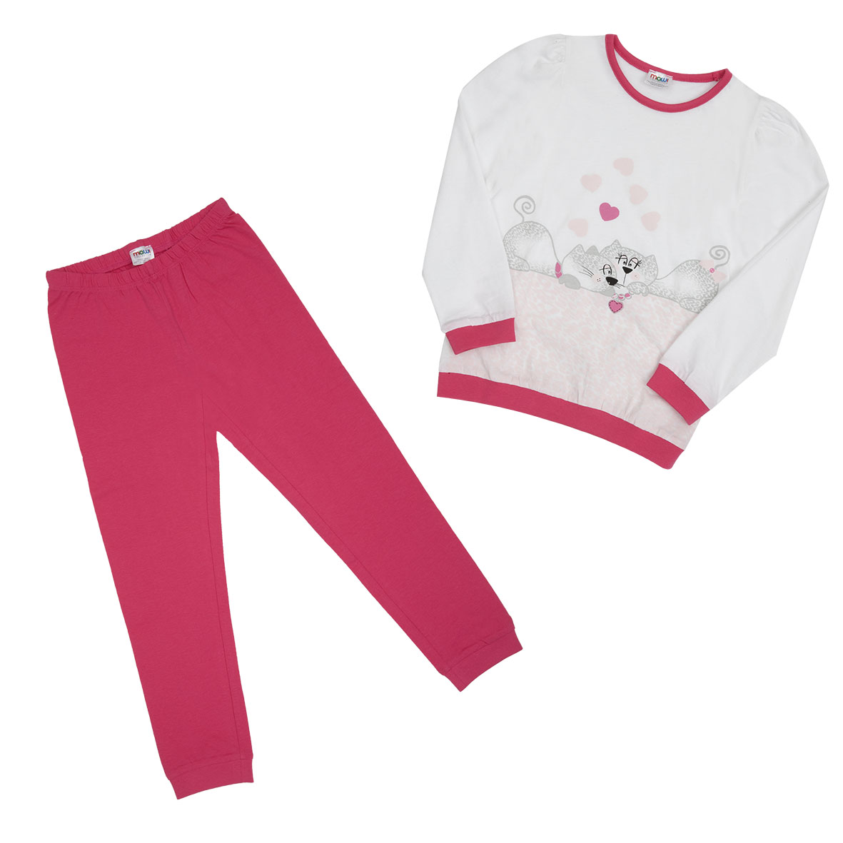 Pgiama due pezzi bambina gattini - Mawi