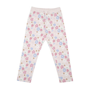 Pantalone bimba rosa stampa floreale - Mawi