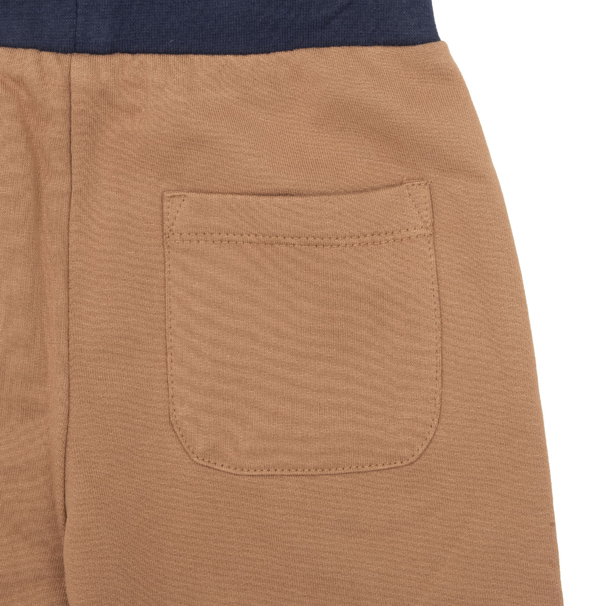 Pantalone semplice bambino french terry marrone - Mawi