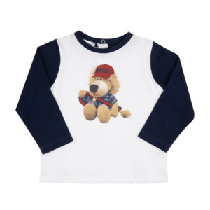 T-shirt bimbo bianco/blu leone - Mawi