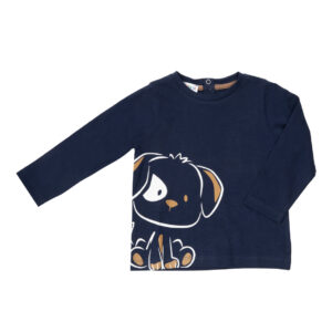 Maglia jersey bimbo blu stampata - Mawi