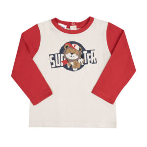 T-shirt bimbo rosso/ bianco leone - Mawi