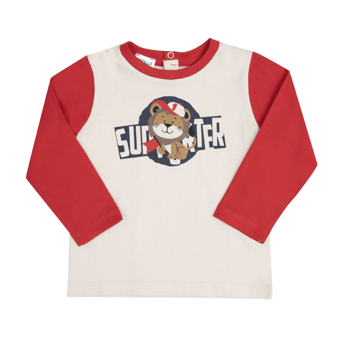 T-shirt bimbo rosso/ bianco leone - Mawi