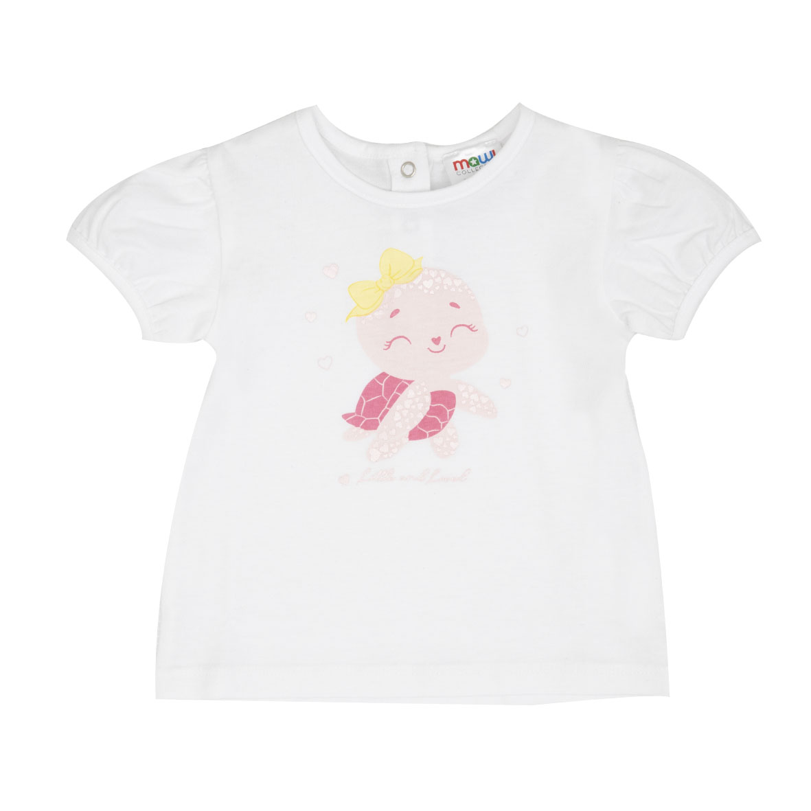 T-shirt jersey bimba bianca stampata - Mawi