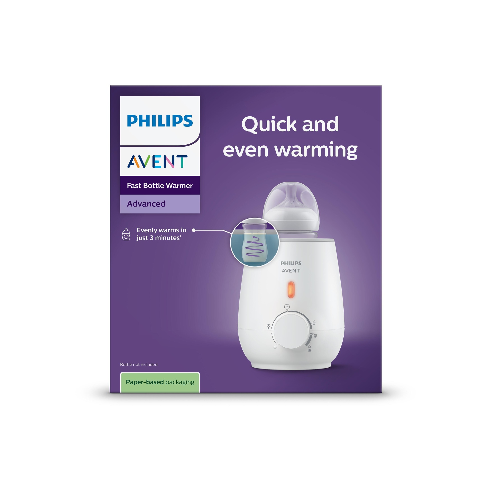 Scaldabiberon veloce advanced.  riscalda il biberon in modo rapido e uniforme. scongelamento sicuro e delicato.  modello scf355/09 - philips avent - Avent